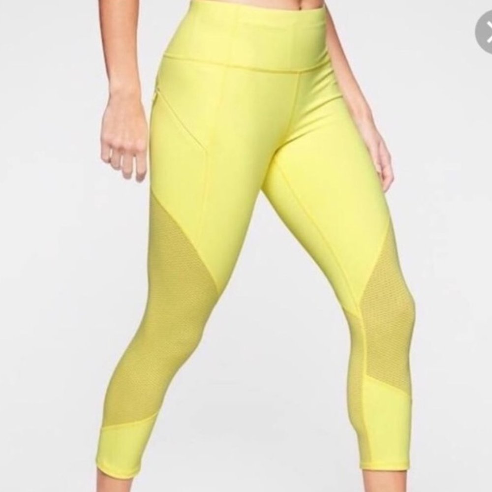 Athleta | Mesh Contender Capris workout leggings